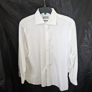 MICHAEL KORS Men'ss Dress Shirt White Size 16.5 32/33